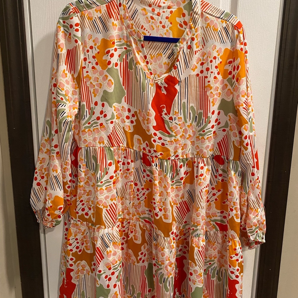 Colorful Patterned Kids Dress